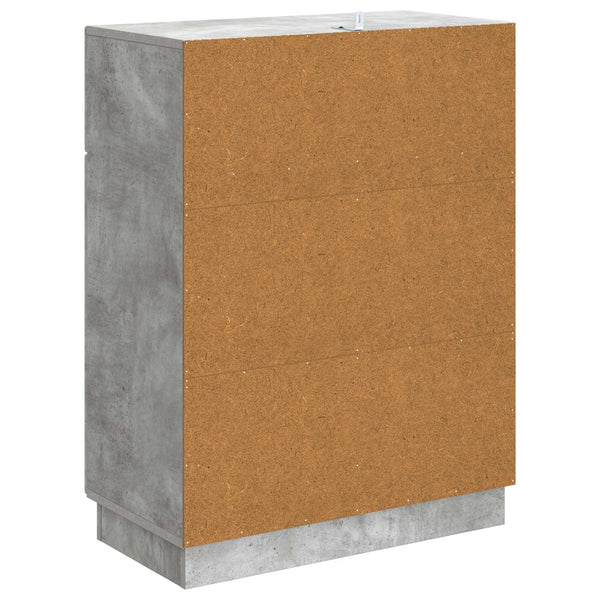 Sivupöytä Betoninharmaa 66 x 34,5 x 87 cm Tekninen puu