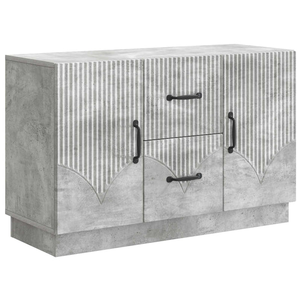 Sivupöytä Betoninharmaa 89 x 34,5 x 57 cm Tekninen puu