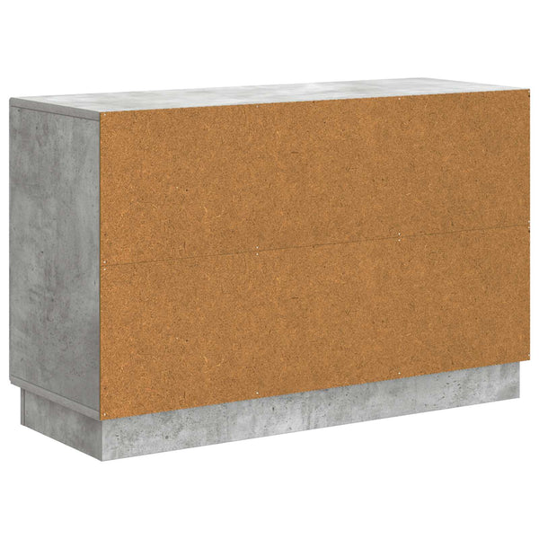 Sivupöytä Betoninharmaa 89 x 34,5 x 57 cm Tekninen puu