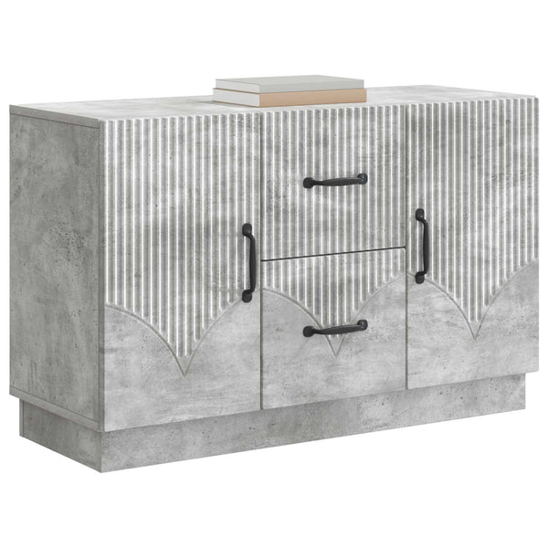 Sivupöytä Betoninharmaa 89 x 34,5 x 57 cm Tekninen puu