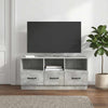 TV-kaappi Betoninharmaa 102 x 34,5 x 47 cm Tekninen puu