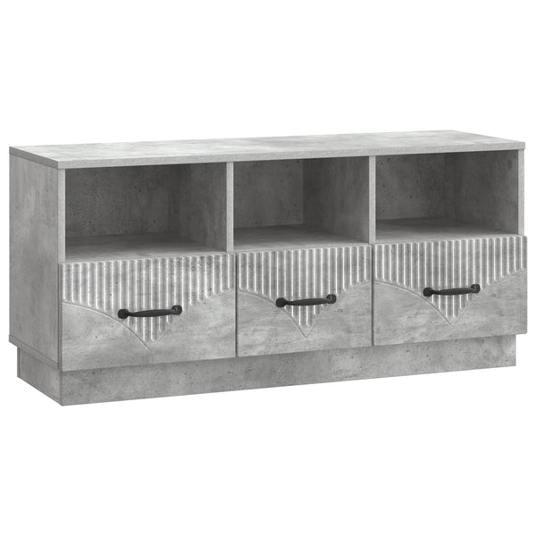 TV-kaappi Betoninharmaa 102 x 34,5 x 47 cm Tekninen puu