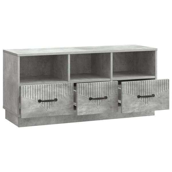 TV-kaappi Betoninharmaa 102 x 34,5 x 47 cm Tekninen puu
