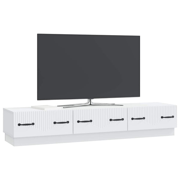 TV-kaappi valkoinen 147 x 34,5 x 27 cm Tekninen puu