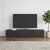 TV-kaappi laatikon kanssa Musta 147 x 34,5 x 27 cm Tekninen puu
