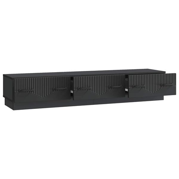 TV-kaappi laatikon kanssa Musta 147 x 34,5 x 27 cm Tekninen puu