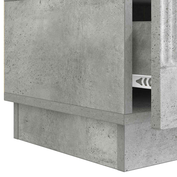 TV-kaappi Betoninharmaa 147 x 34,5 x 27 cm Tekninen puu
