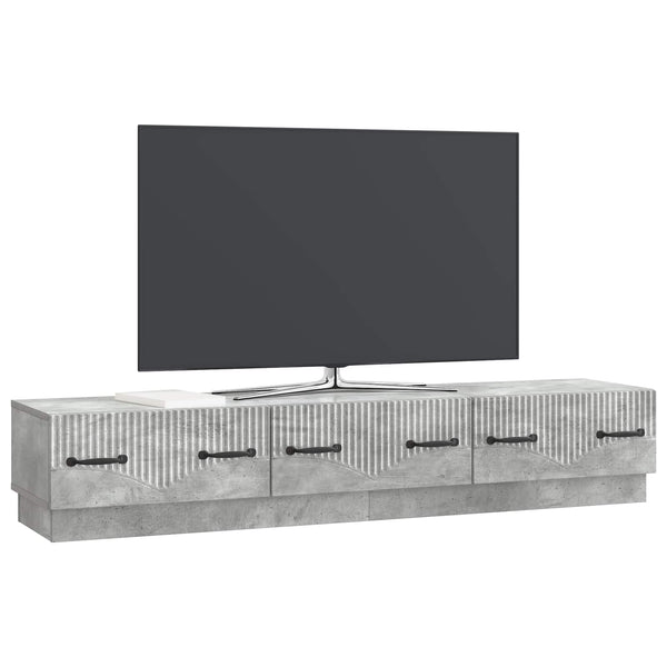 TV-kaappi Betoninharmaa 147 x 34,5 x 27 cm Tekninen puu
