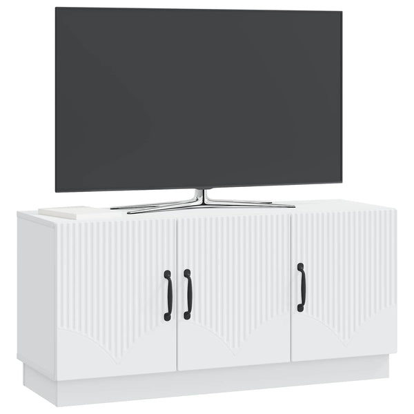 TV-kaappi valkoinen 99 x 34,5 x 47 cm Tekninen puu