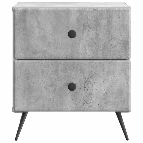 Yöpöytäkaappi Betoninharmaa 43 x 34,5 x 47,5 cm Tekninen puu