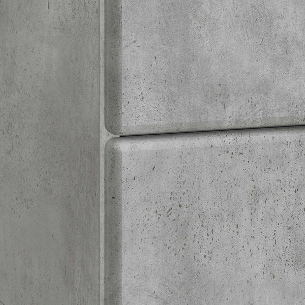 Yöpöytäkaappi 2 kpl Betoninharmaa 43 x 34,5 x 47,5 cm