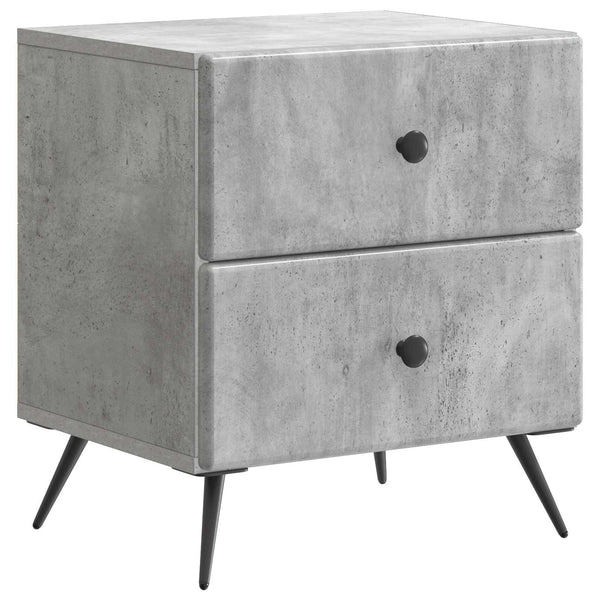 Yöpöytäkaappi 2 kpl Betoninharmaa 43 x 34,5 x 47,5 cm