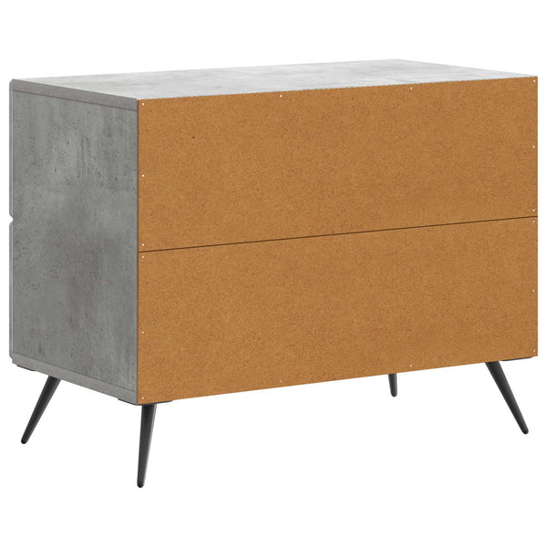 Yöpöytäkaappi Betoninharmaa 62 x 34,5 x 47,5 cm Tekninen puu