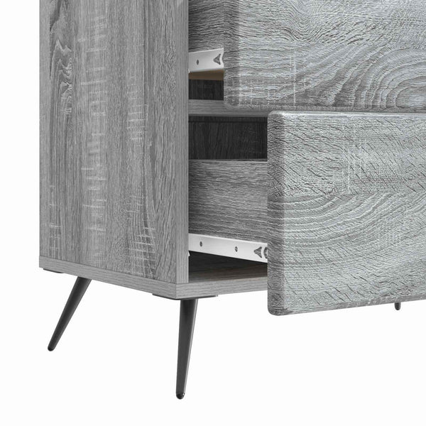 Yöpöytäkaappi Harmaa sonoma 62 x 34,5 x 47,5 cm Tekninen puu