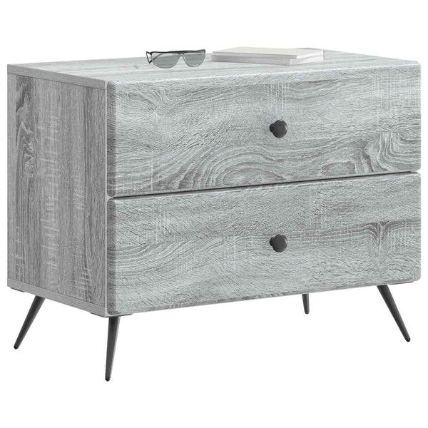 Yöpöytäkaappi Harmaa sonoma 62 x 34,5 x 47,5 cm Tekninen puu