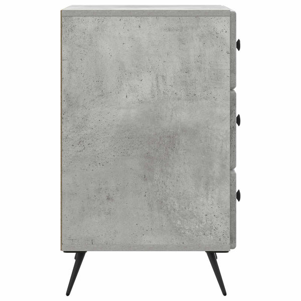 Yöpöytäkaappi Betoninharmaa 43 x 41 x 66,5 cm Tekninen puu