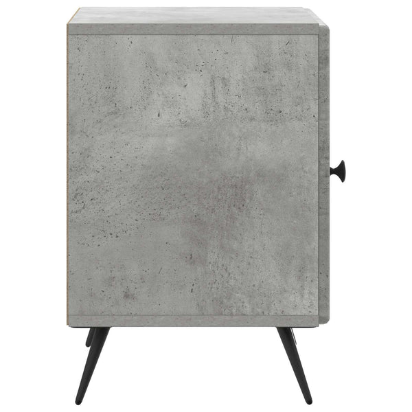 Yöpöytäkaappi 2 kpl Betoninharmaa 43 x 34,5 x 50 cm