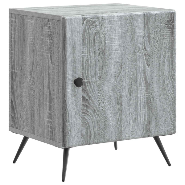 Yöpöytäkaappi 2 kpl Harmaa sonoma 43 x 34,5 x 50 cm