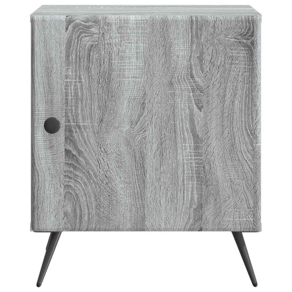 Yöpöytäkaappi 2 kpl Harmaa sonoma 43 x 34,5 x 50 cm