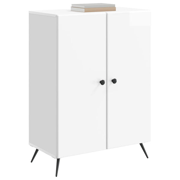 Sivupöytä Korkeakiiltoinen valkoinen 66 x 34,5 x 90 cm