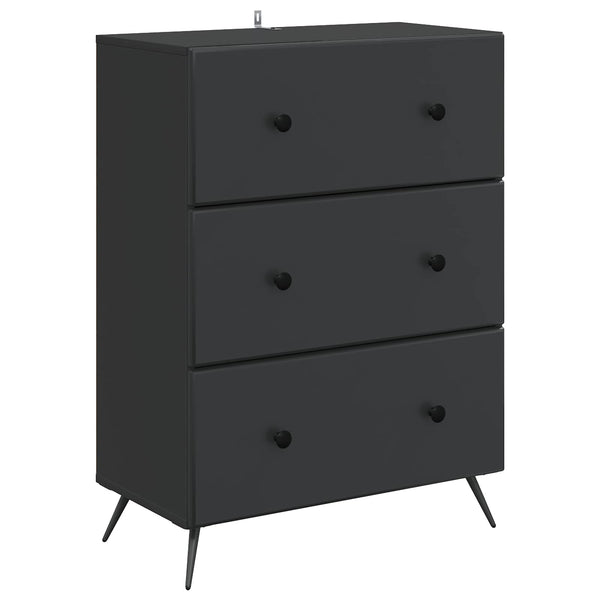 Laatikkokaappi 66 x 34,5 x 90 cm Tekninen puu Musta