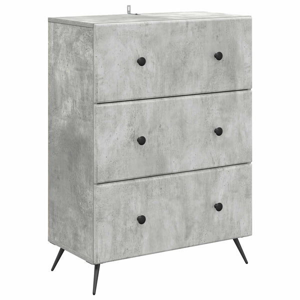Laatikkokaappi 66 x 34,5 x 90 cm Tekninen puu Betoninharmaa
