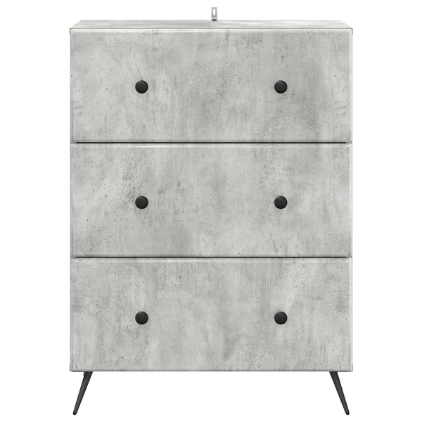Laatikkokaappi 66 x 34,5 x 90 cm Tekninen puu Betoninharmaa