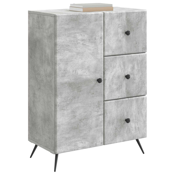 Sivupöytä Betoninharmaa 66 x 34,5 x 90 cm Tekninen puu