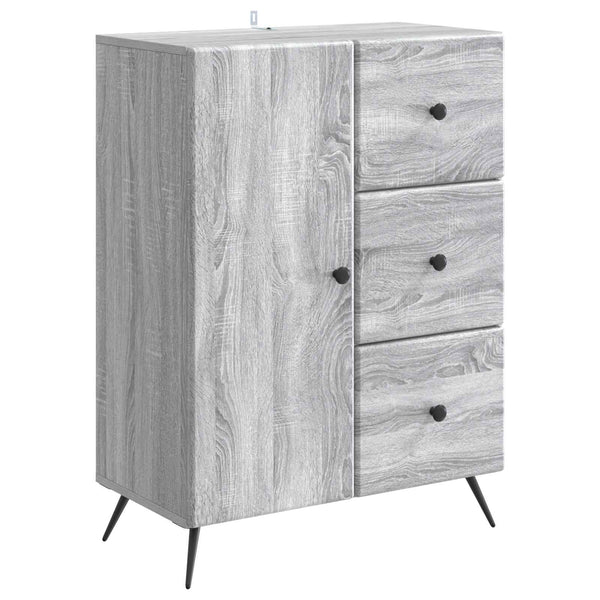 Sivupöytä Harmaa sonoma 66 x 34,5 x 90 cm Tekninen puu