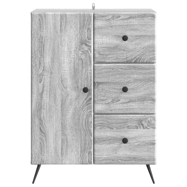 Sivupöytä Harmaa sonoma 66 x 34,5 x 90 cm Tekninen puu