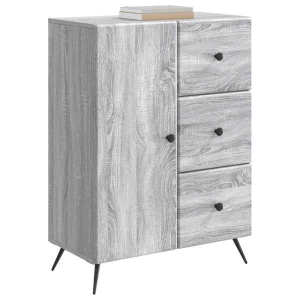 Sivupöytä Harmaa sonoma 66 x 34,5 x 90 cm Tekninen puu