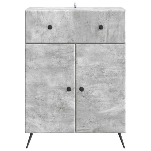 Sivupöytä Betoninharmaa 66 x 34,5 x 90 cm Tekninen puu