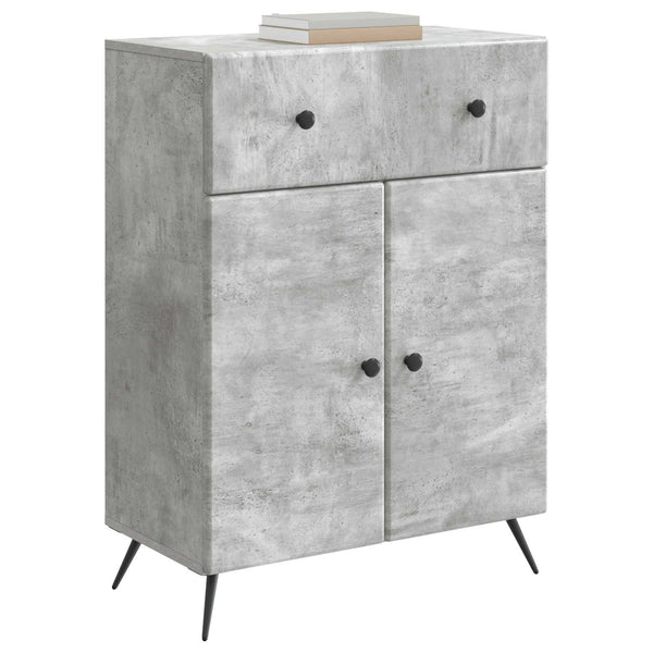 Sivupöytä Betoninharmaa 66 x 34,5 x 90 cm Tekninen puu