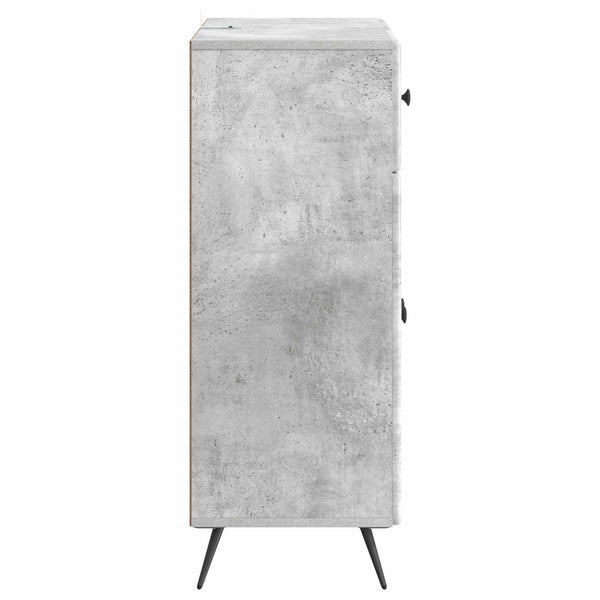 Sivupöytä Betoninharmaa 66 x 34,5 x 90 cm Tekninen puu