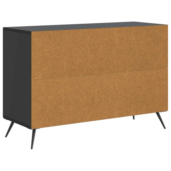 Sivupöytä laatikon kanssa Musta 89 x 34,5 x 60 cm Tekninen puu