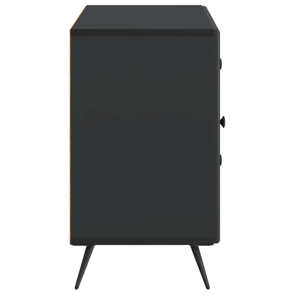 Sivupöytä laatikon kanssa Musta 89 x 34,5 x 60 cm Tekninen puu