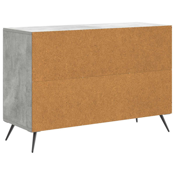Sivupöytä Betoninharmaa 89 x 34,5 x 60 cm Tekninen puu