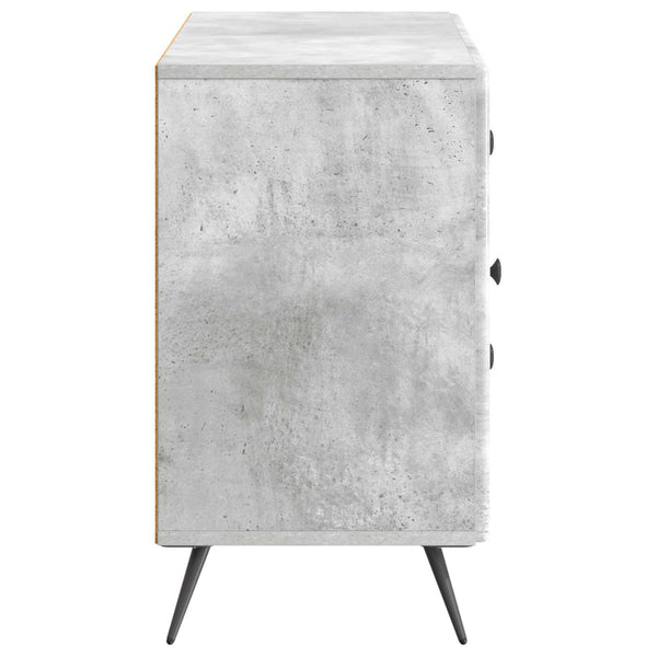 Sivupöytä Betoninharmaa 89 x 34,5 x 60 cm Tekninen puu