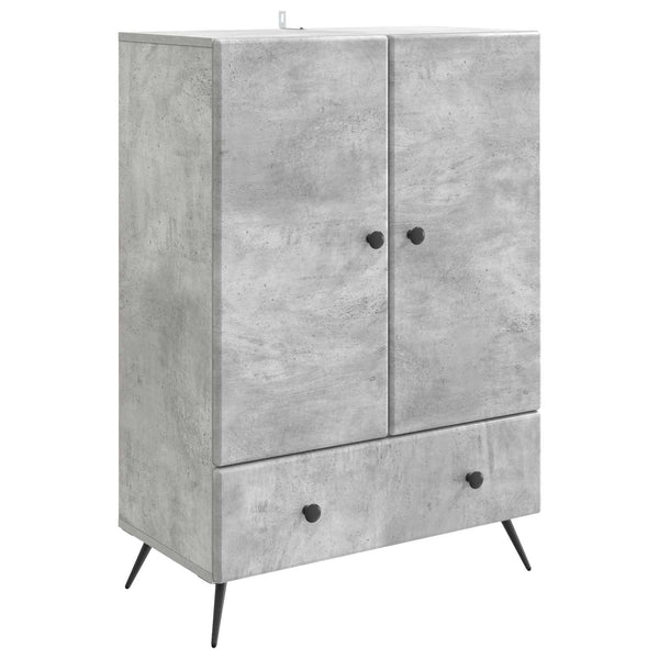 Sivupöytä Betoninharmaa 66 x 34,5 x 95 cm Tekninen puu