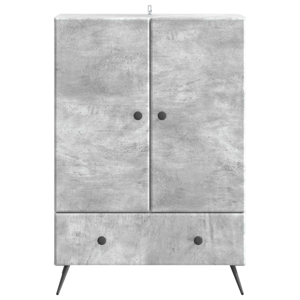 Sivupöytä Betoninharmaa 66 x 34,5 x 95 cm Tekninen puu