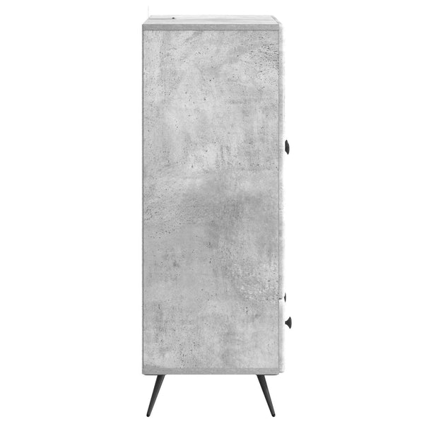 Sivupöytä Betoninharmaa 66 x 34,5 x 95 cm Tekninen puu