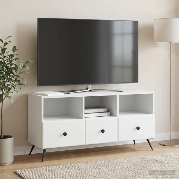 TV-kaappi valkoinen 102 x 34,5 x 50 cm Tekninen puu