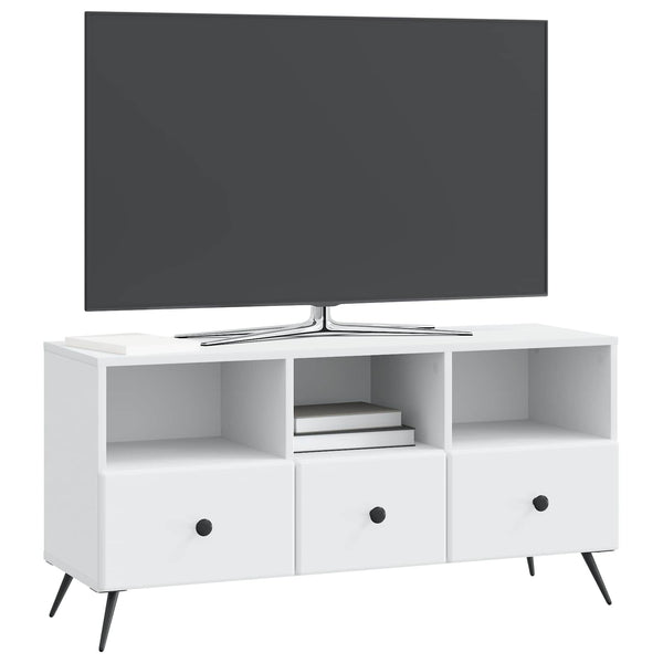 TV-kaappi valkoinen 102 x 34,5 x 50 cm Tekninen puu