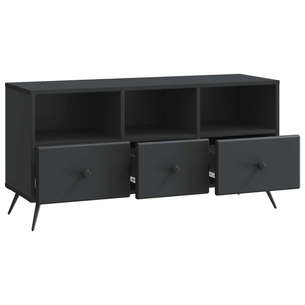 TV-kaappi laatikon kanssa Musta 102 x 34,5 x 50 cm Tekninen puu