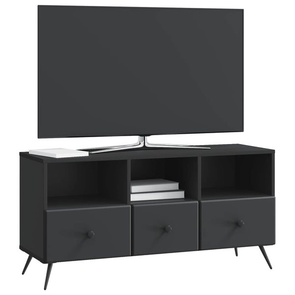 TV-kaappi laatikon kanssa Musta 102 x 34,5 x 50 cm Tekninen puu