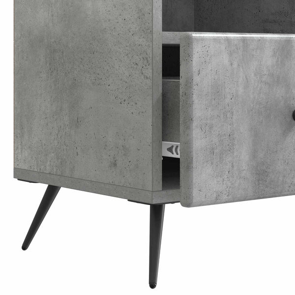 TV-kaappi Betoninharmaa 102 x 34,5 x 50 cm Tekninen puu