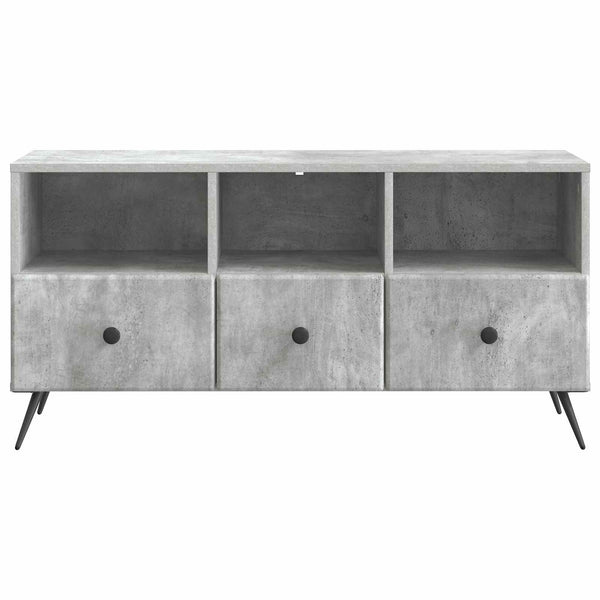 TV-kaappi Betoninharmaa 102 x 34,5 x 50 cm Tekninen puu