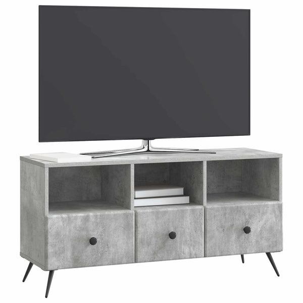 TV-kaappi Betoninharmaa 102 x 34,5 x 50 cm Tekninen puu