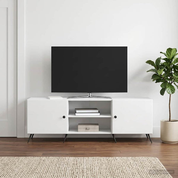 TV-kaappi 150 x 31 x 50 cm Korkeakiiltoinen valkoinen