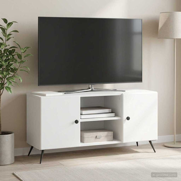 TV-kaappi valkoinen 102 x 34,5 x 50 cm Tekninen puu